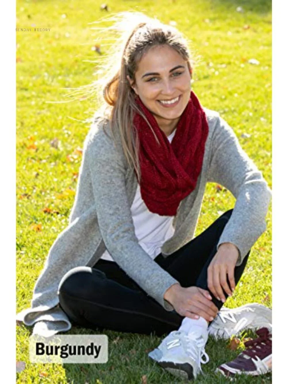 Chunky Cable Knit Infinity Scarf for Women – Oversized Warm Circle Wrap